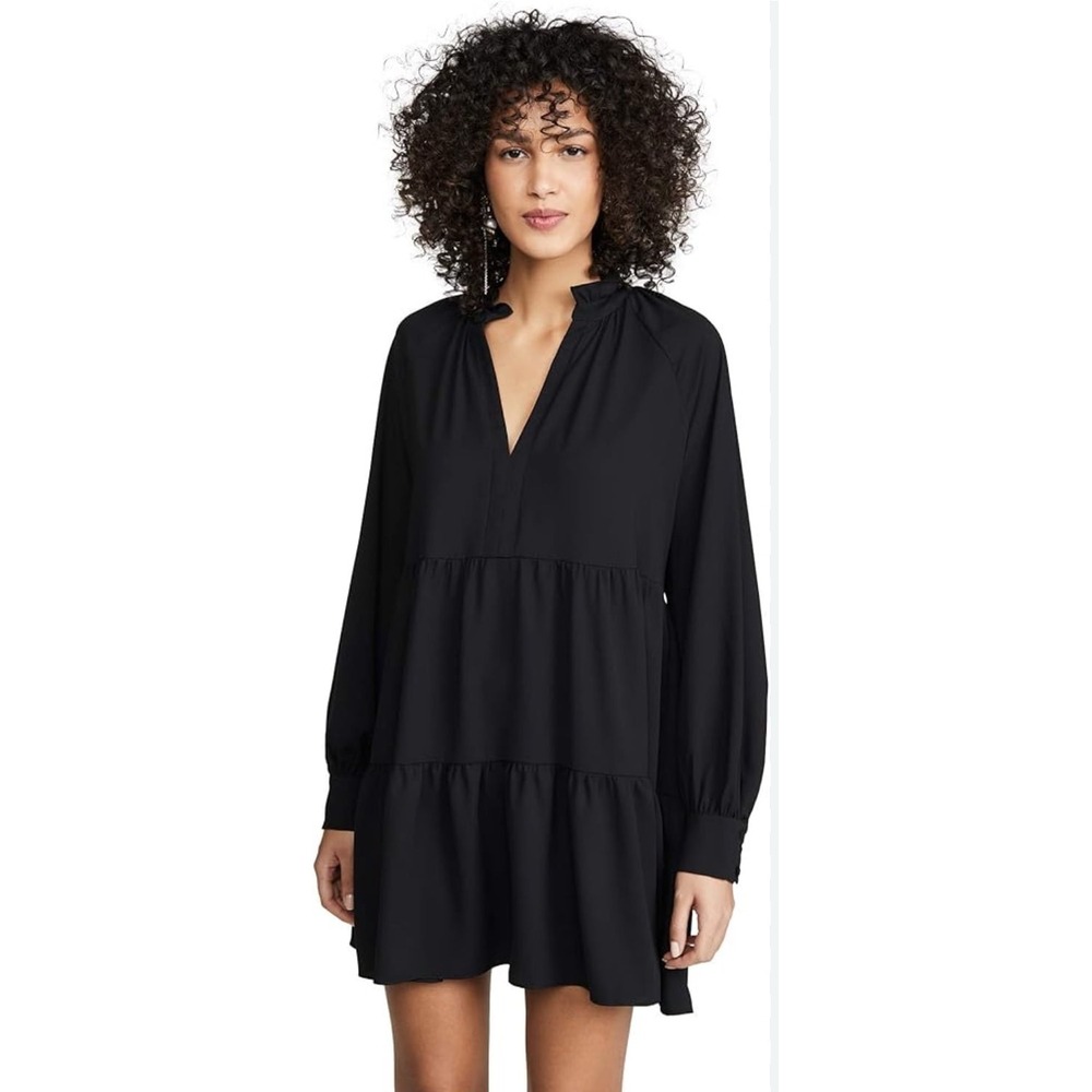 Amanda Uprichard Saffron Dress Black Women's Size L – Chic Minimalist (READ)